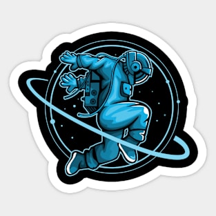 Astronaut Swimming in Space Sticker